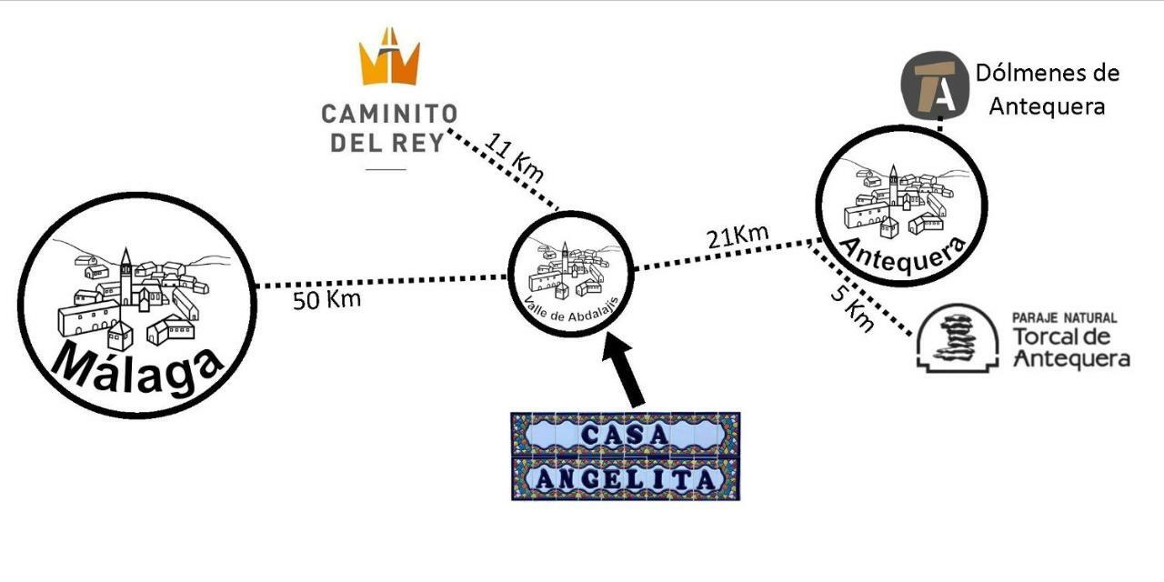 Casa Angelita Caminito Del Rey, Duplex Con Terraza En El Centro De Andalucia Guest House Valle de Abdalagís Екстериор снимка